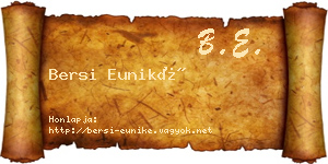 Bersi Euniké névjegykártya